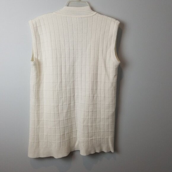 Yarn Works Long Sleeveless Cardigan Sweater Vest - Picture 5 of 7